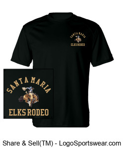 Elks Rodeo Bull Rider Gold Design Zoom